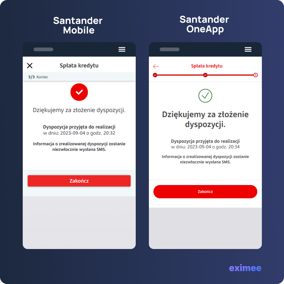 Comparison of Santander Mobile vs. Santander OneApp