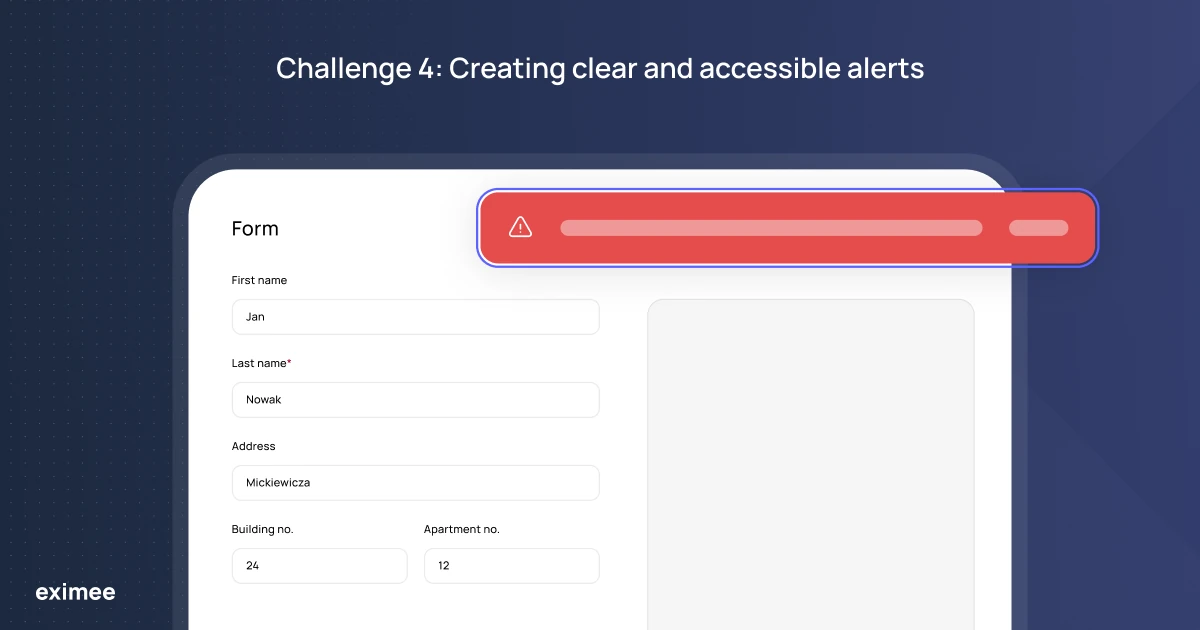 Challenge 4: Creating clear and accessible alerts