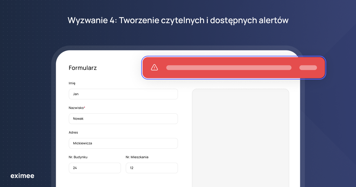 Wyzwanie 4: Tworzenie czytelnych i dostępnych alertów