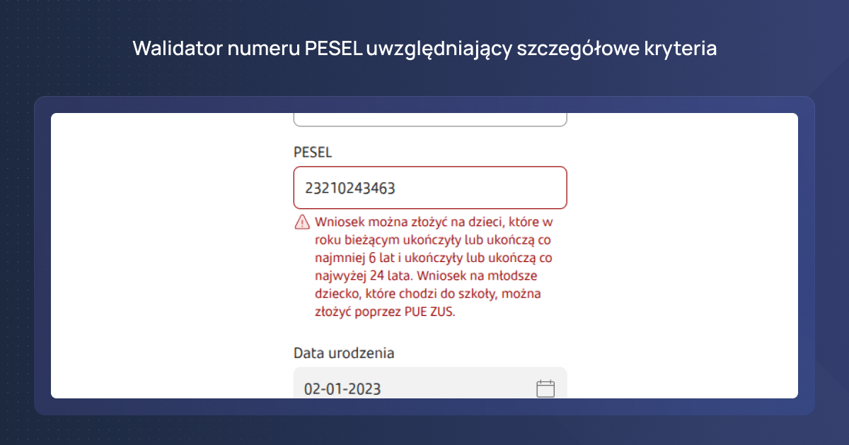 Walidator numerów PESEL ze szczegółowymi kryteriami weryfikacji